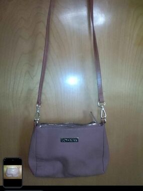 Joy & Iman Mauve Beige Crossbody Bag